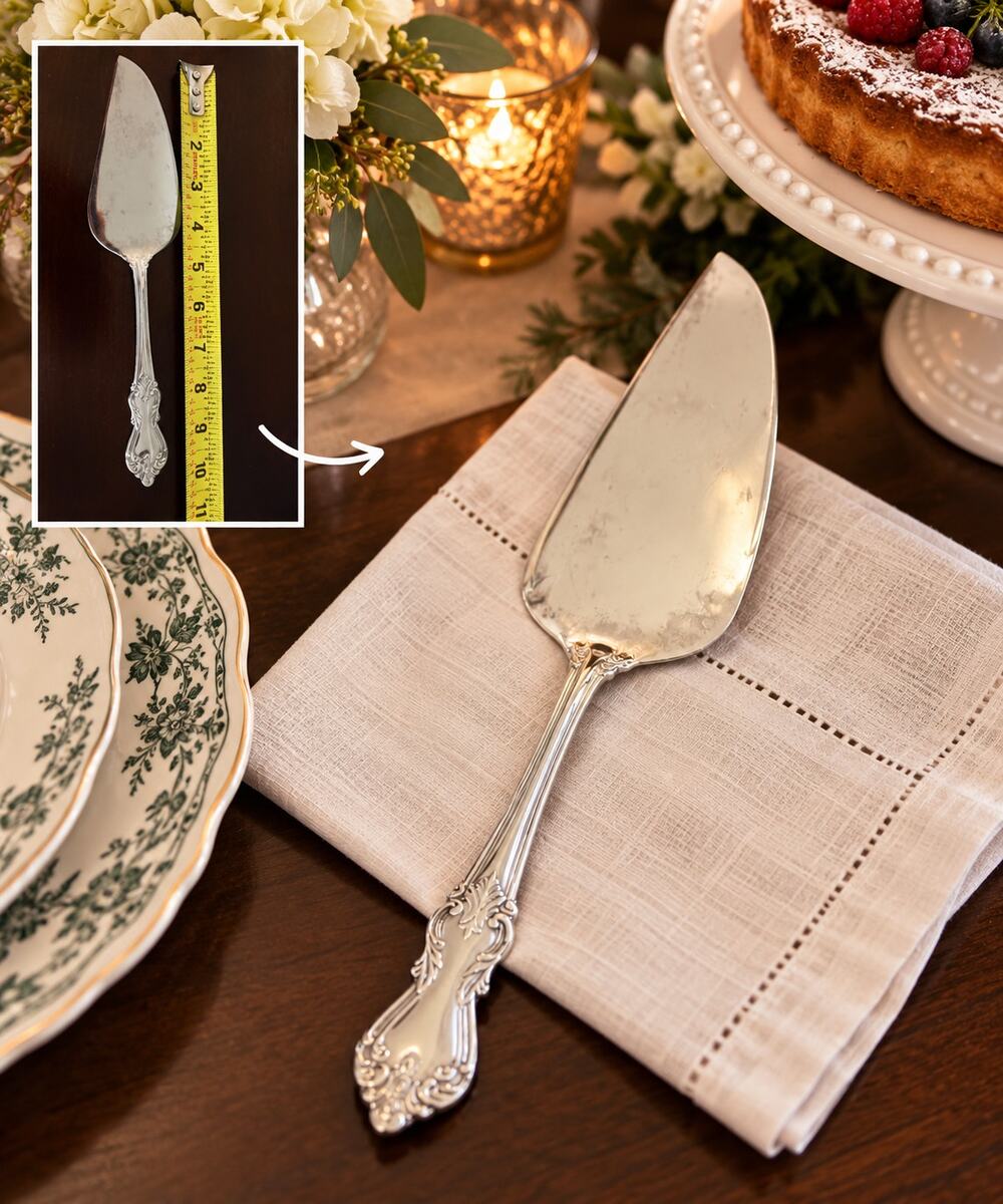 Reed & Barton Marlborough Heritage Mint Stainless Pie Cake Server 10"